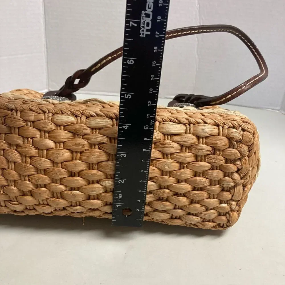 BRIGHTON BASKET WEAVE HANDBAG 7.5X4X12 - Picture 4 of 11